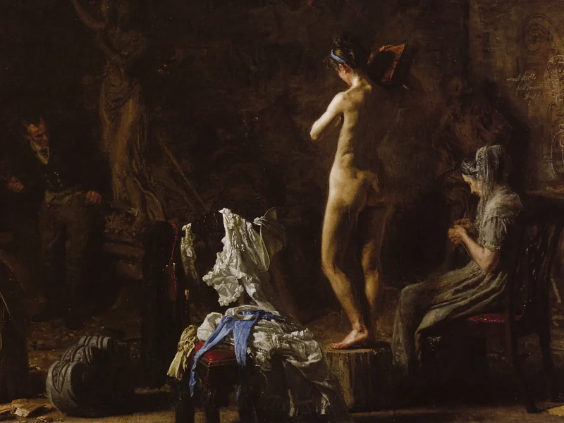 1844-Thomas Eakins - William Rush scolpisce la sua figura allegorica del fiume Schuylkill